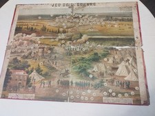 TRES RARE ANCIEN PLATEAU DU JEU DE LA GUERRE  19ème siècle
