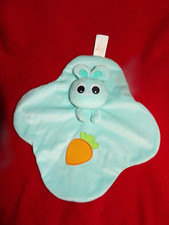 Doudou Plat OUAPS Lapin Bleu