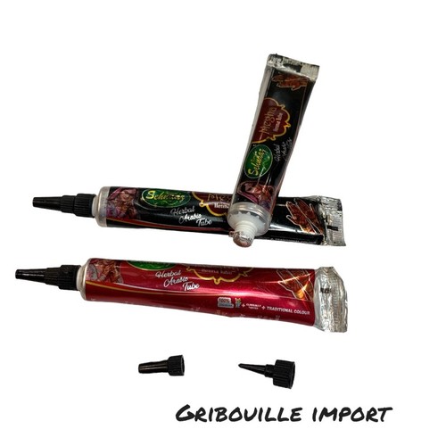 Tatouage tube henné rouge - tube,