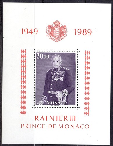 Bloc feuillet monaco - 1989, 40e