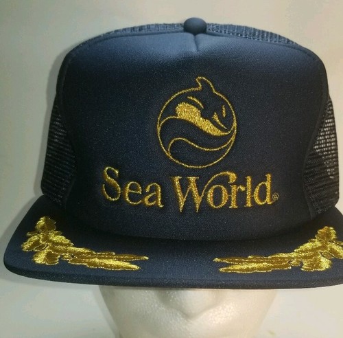 Vintage sea world trucker mesh - vintage,