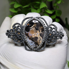 Daily Talisman ~ Bracelet en cristal gemme macramé tissé à la main opale...