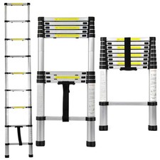 ECHELLE TELESCOPIQUE EN ALUMINIUM HAUTEUR DE 2.60M, 9 ECHELONS!