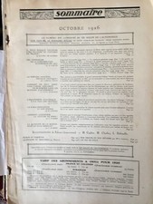 OMNIA AUTOMOBILE Nouvelle série N°77 d'octobre 1926. Salon de l'auto 1926.
