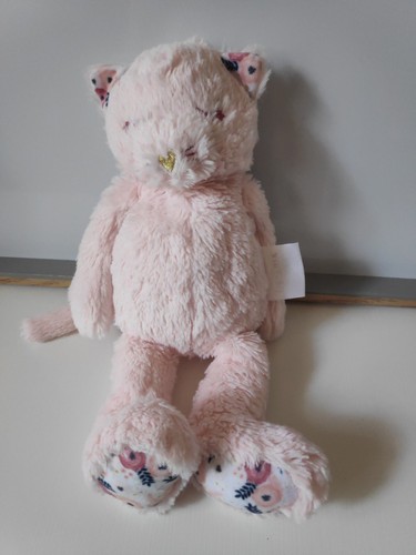 Peluche doudou chat rose - , blanc