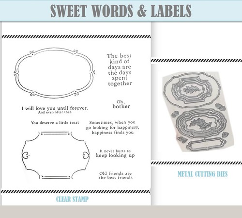 Sweet words labels - &, cutting