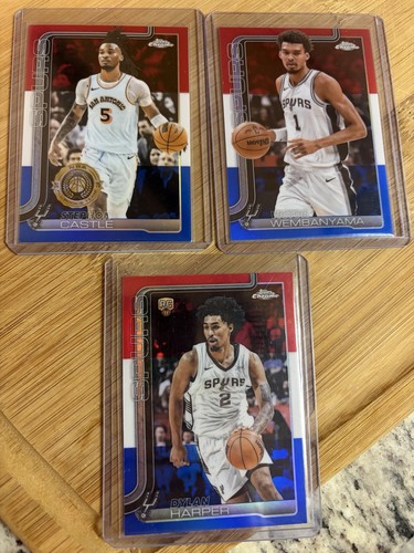 2025 topps chrome spurs lot - chrome,