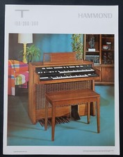 Brochure publicitaire 1969 orgue HAMMOND T100 T200 recto/verso organ advertising