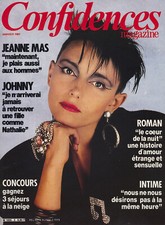 Magazine CONFIDENCES n°1835,  Jeanne MAS,  Sylvie VARTAN, Jane BIRKIN, HALLYDAY.
