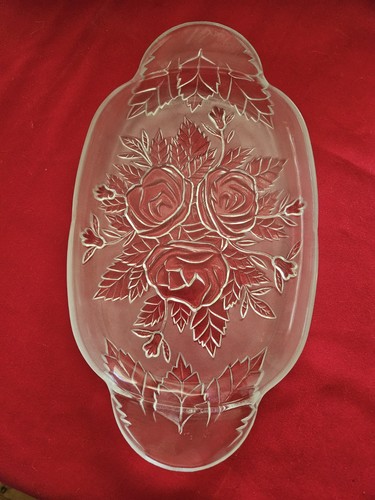 Rose embossed large - rose, clear