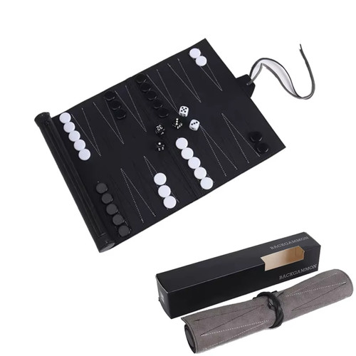 Backgammon enroulable cuir - , pu