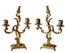 Paire de Chandeliers en bronze