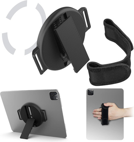 Tablet stand with hand - strap,