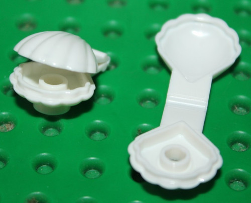 Lego white clam - white,