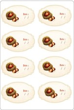 Lot 16 etiquettes autocollant