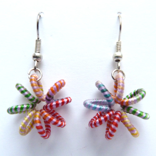 Boucles oreilles multicolore - d'oreilles,