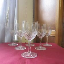 6 verres à eau ou vin rouge en cristal saint louis modèle Roty vendôme H 14,5 cm