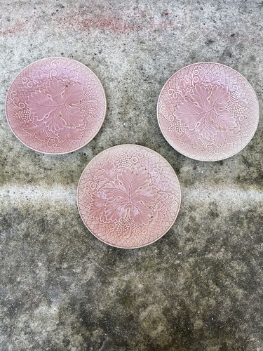Lot assiettes roses - 3,