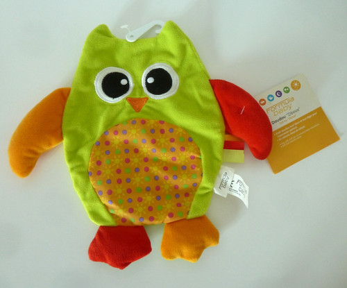 Doudou plat hibou chouette - plat,
