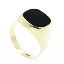 Chevalière Bague Homme Onyx 333 or Jaune 333 4,4 G Gr. 68