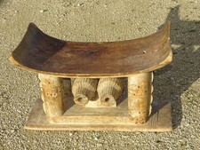 -ANCIEN TABOURET AFRICAIN de SAGE BOIS ASHANTI GHANA? Jus de GRENIER Déco