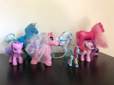lot de 7 poneys et licorne jouets figurines tailles et marques diverses fille