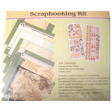 KIT COMPLET DE SCRAPBOOKING 30x30cm COULEURS NATURE POUR CREATION D'ALBUM