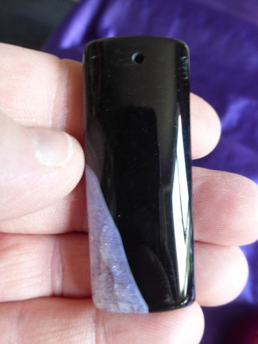 Pendentif rectangle agate - rectangle, en
