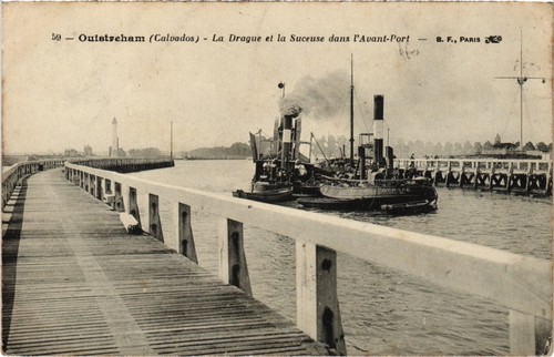 Cpa ouistreham drague la - cpa,