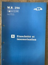 manuel de réparation MR.294 carrosserie renault 19 n°6 etanchéité insonorisation