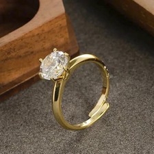 Bague Femme Solitaire Ronde En