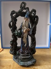 Figurine Merlin L’enchanteur 20cm Bleu Métallique