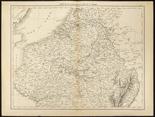 1881 - Nord de la France, Belgique et Luxembourg - Carte géographique ancienne