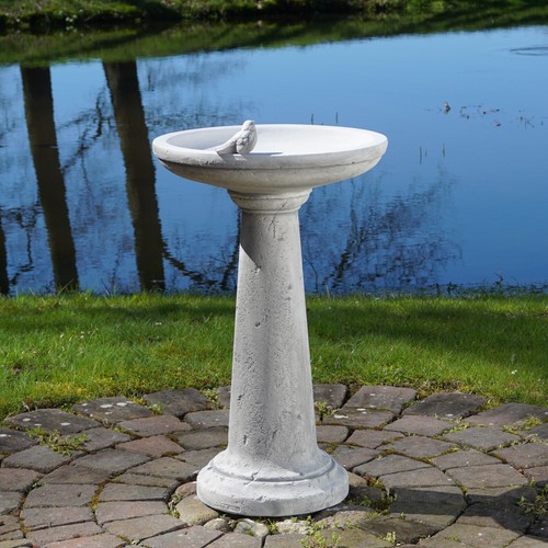 Bain oiseaux avec colonne - d'oiseaux,