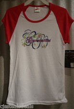 GK Elite Sportswear Adult Small "Gymnastics" Shirt Pink White Flowers Shirt