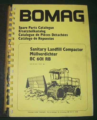 Bomag 601 manuel de - manuel,