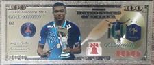 Billet 100 dollars commémoratif Kilian MBAPPE Paris PSG polymère gold or COUPE
