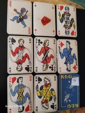 carte à jouer Jeu pub KLG 52 cartes 1 joker joker et as de  coeur  abîmé