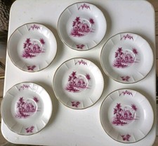 PORCELAINE DE LIMOGES BERNARDAUD 6 SOUS TASSES À CAFÉ MODÈLE VINCENNES 