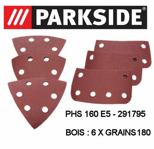 Feuilles abrasives bois - bois, 6x180