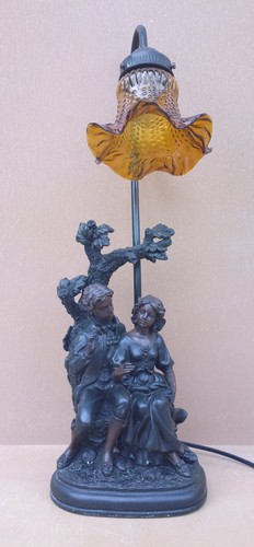 Lampe résine couple - lampe,