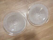 Vasques Art Déco Verre Pressé Moulé Signé Delmas - Luminaire Lampe Abat