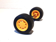 PLAYMOBIL PIÈCE 4074 / CAMPING CAR VINTAGE CHEVAUX ROUES + ESSIEU MÉTAL VÉHICULE