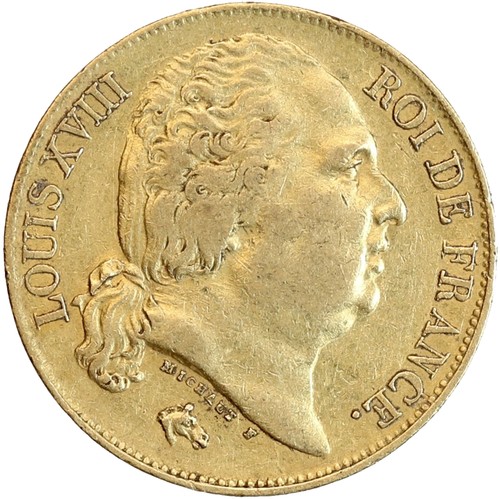 Francs louis xviii buste - xviii,