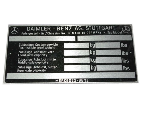 Plaque signalétique - , du