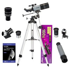 Pack Télescope Levenhuk Blitz 80s Plus avec Zoom, Oculaires, Guide illustré et