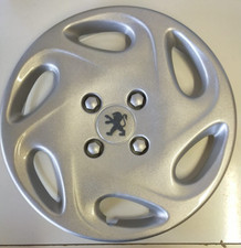 LOT DE 4 ENJOLIVEURS PEUGEOT 206-206 PLUS BIPPER pour JANTES 14" avec LOGO