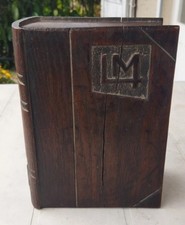 Boite type travail de poilu artisanat de tranchée 14 18 en forme de livre ww1