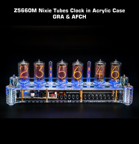 Nixie tube clock z5660m in - nixie, on