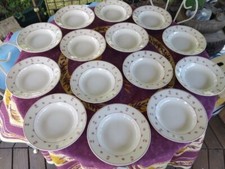 14 Assiettes Creuse Digoin Sarreguemines Modèle Andrée Petit Soleil Rouge 22,5cm